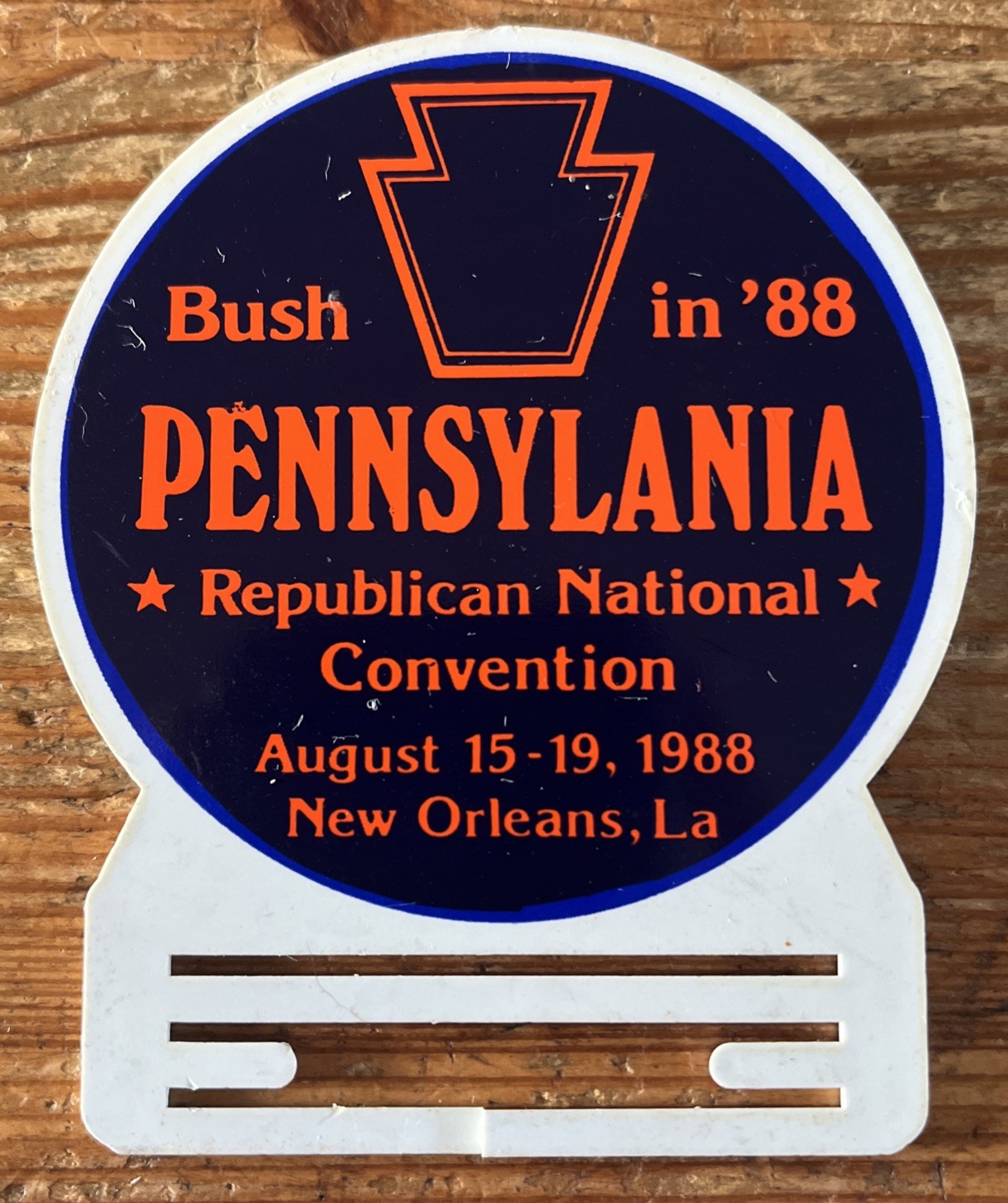 George Bush in ’88 Campaign Pin Pennsylvania Button GOP National Convention