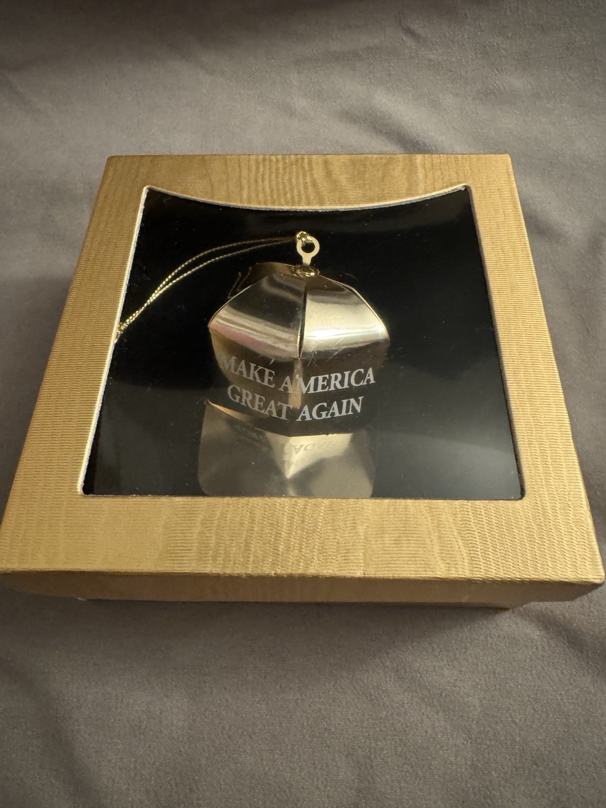 2025 Trump Golden MAGA Hat Christmas Ornament Donald Trump Make Christmas Great