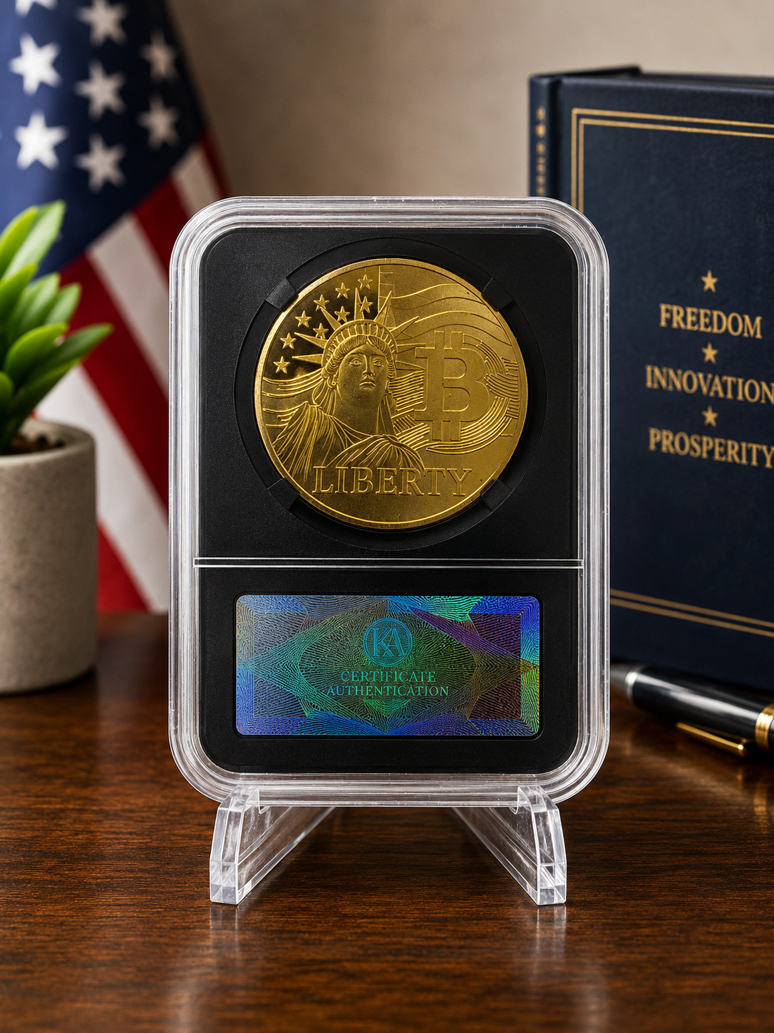 4USA President 2024 Donald Trump Fight Shooting Assassination Gold Coin Souvenir