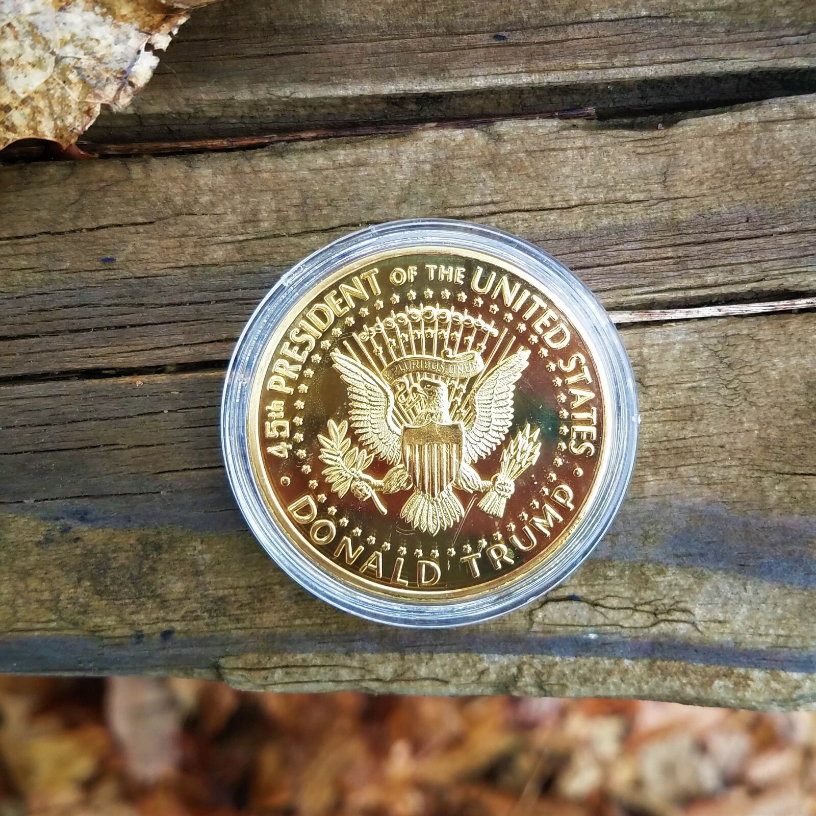 Rare Trump 2019 Gold Plated Challenge Coin 45th President of the United States