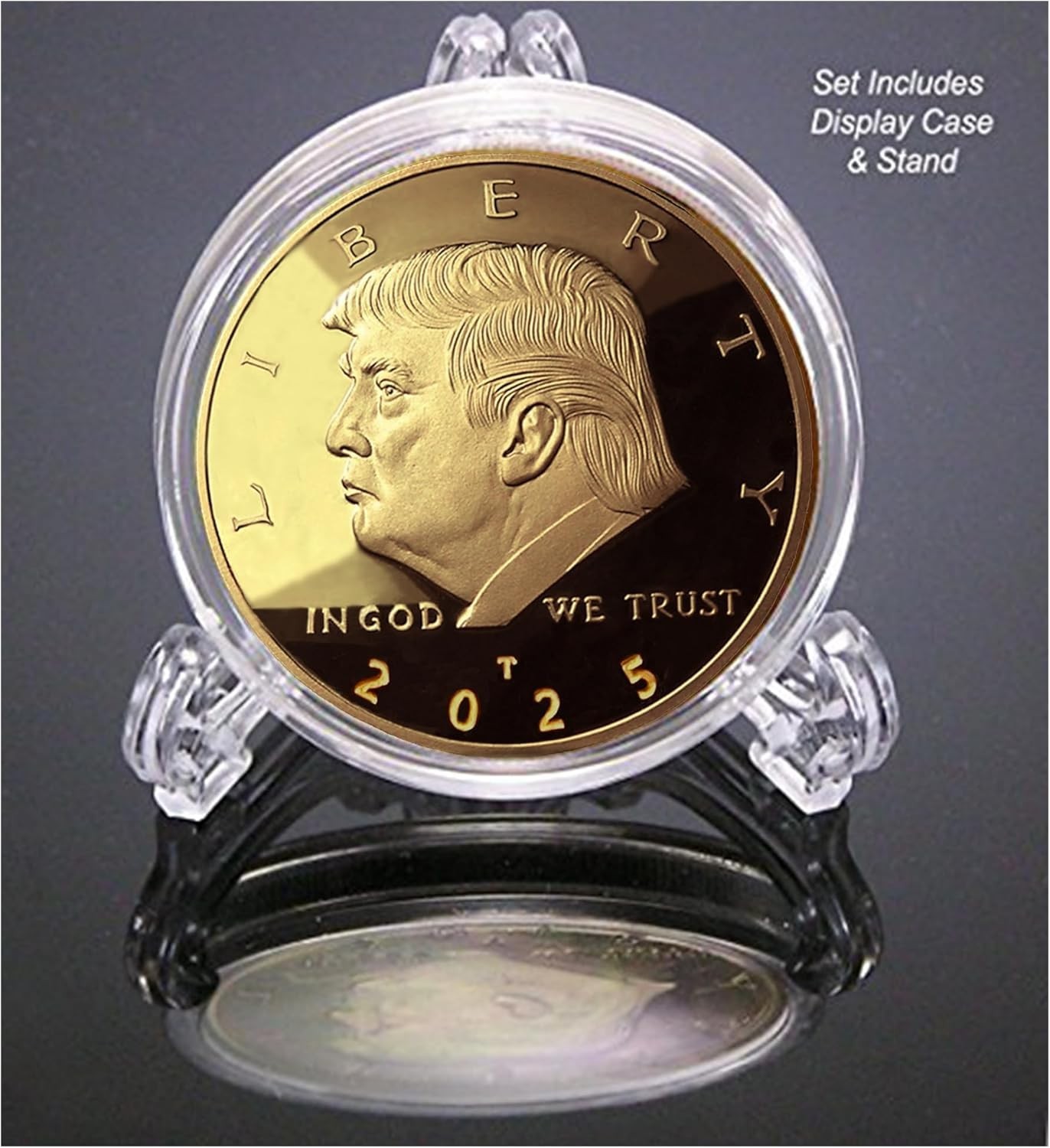 Limited Edition 2025 Donald Trump Gold Plated Challenge Coin//