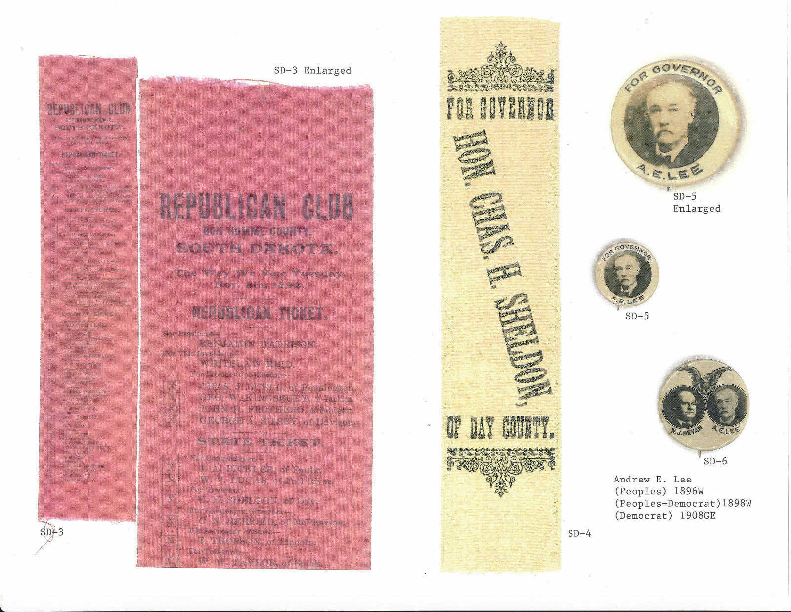 Political Campaign Items Idaho-Montana-N.Dakota-S.Dakota-Wyoming 256 page book