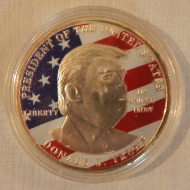 45th President Donald Trump MAGA Silver Plated Eagle Commemorative Novelty Coin