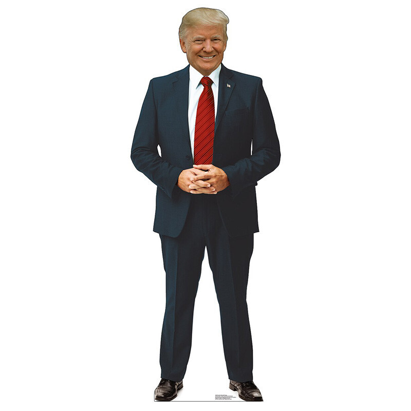 PRESIDENT DONALD TRUMP Lifesize Plastic OUTDOOR YARD SIGN Standee Standup MAGA