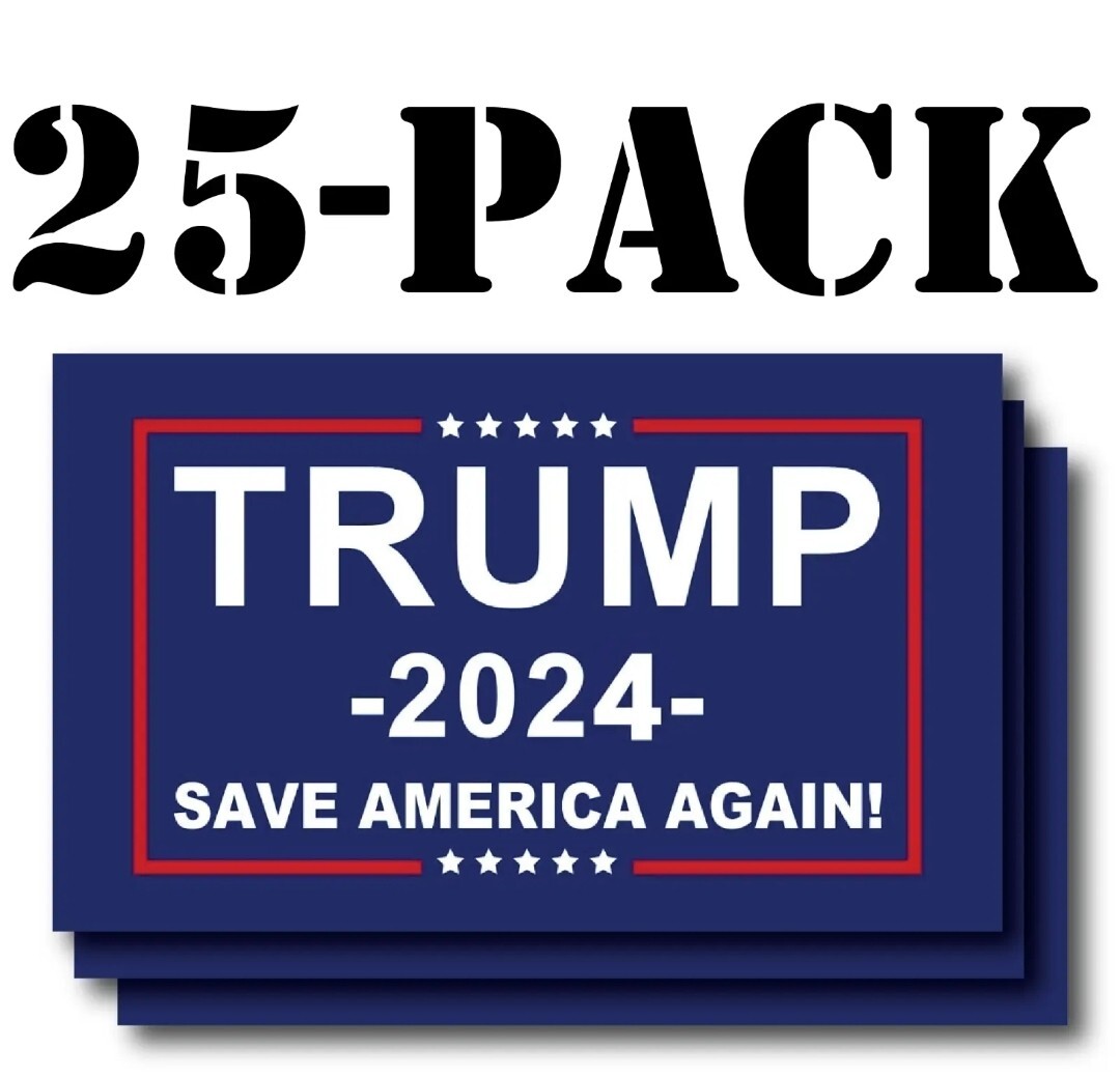 25PCS SET TRUMP 2024 BUMPER STICKER STICKERS TAKE SAVE AMERICA BACK DONALD MAGA