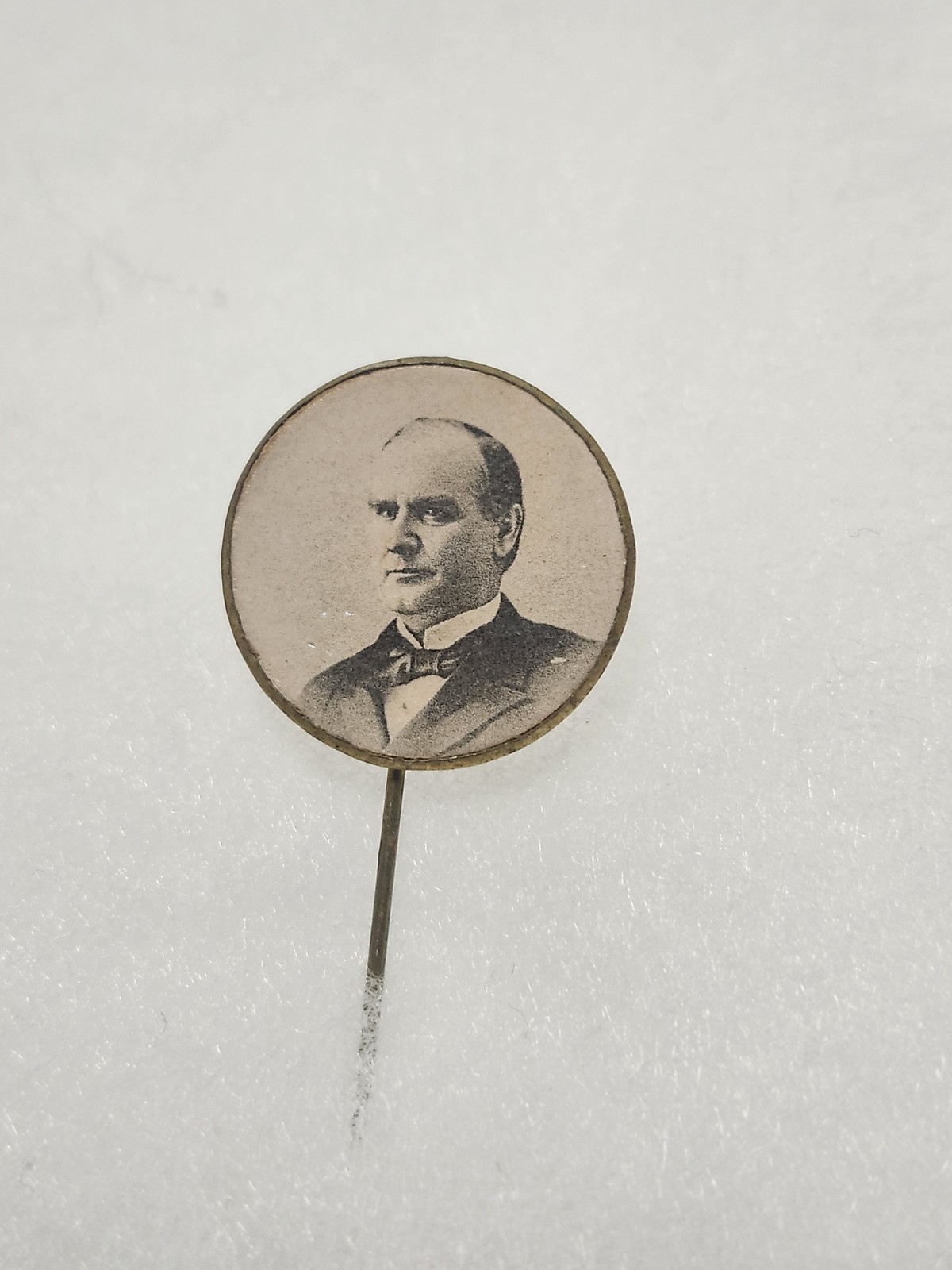 ORIGINAL 1896 3/4″ WILLIAM McKINLEY STICK PIN
