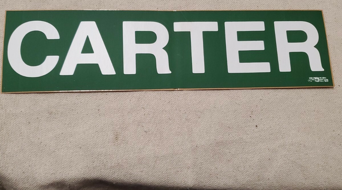 1976 Jimmy Carter President Campaign BUMPERSTICKER CARTER 11 x 3″ (R)