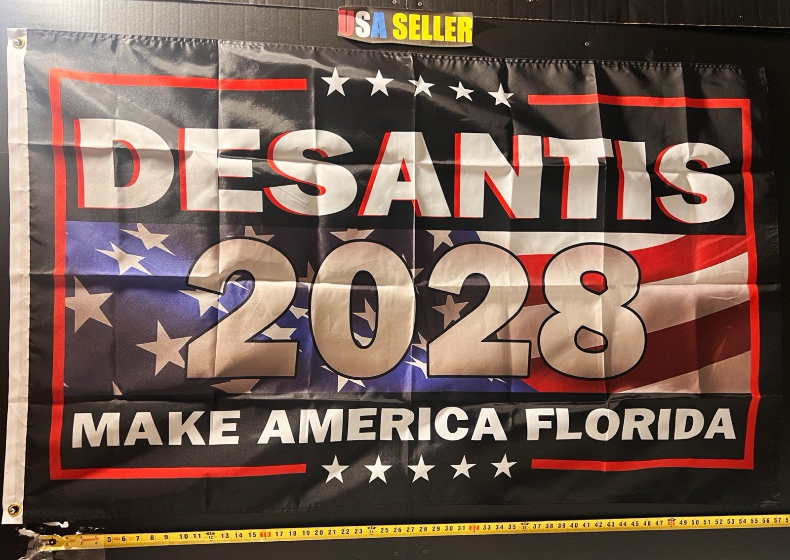 Ron Desantis 2028 Flag FREE USA SHIP America First Florida Vance USA Sign 3×5’