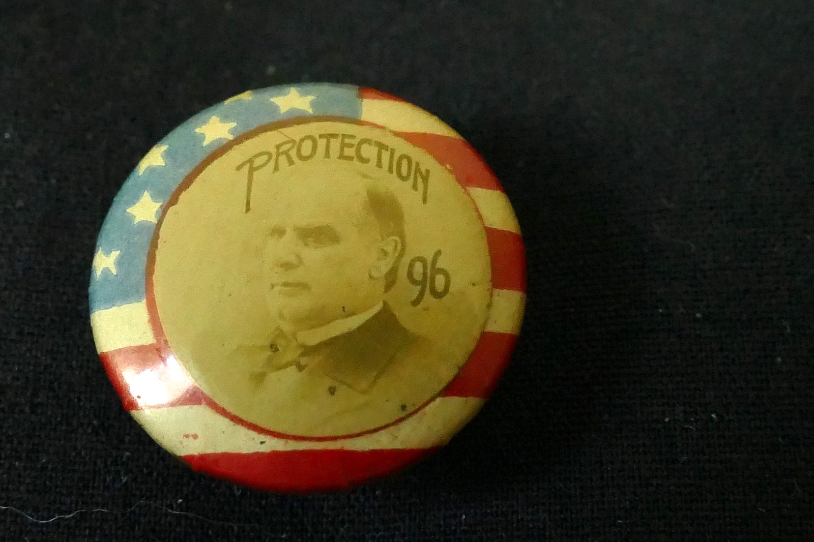 1896 “Protection” William McKinley Presidential Campaign Pin Button Stud 3/4″