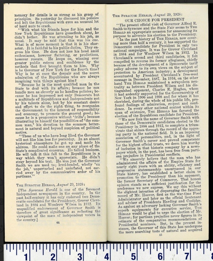 1928 WHAT EVERYBODY WANTS TO KNOW GOV ALFRED SMITH DEMOCRAT NOMINEE HOOVER NY