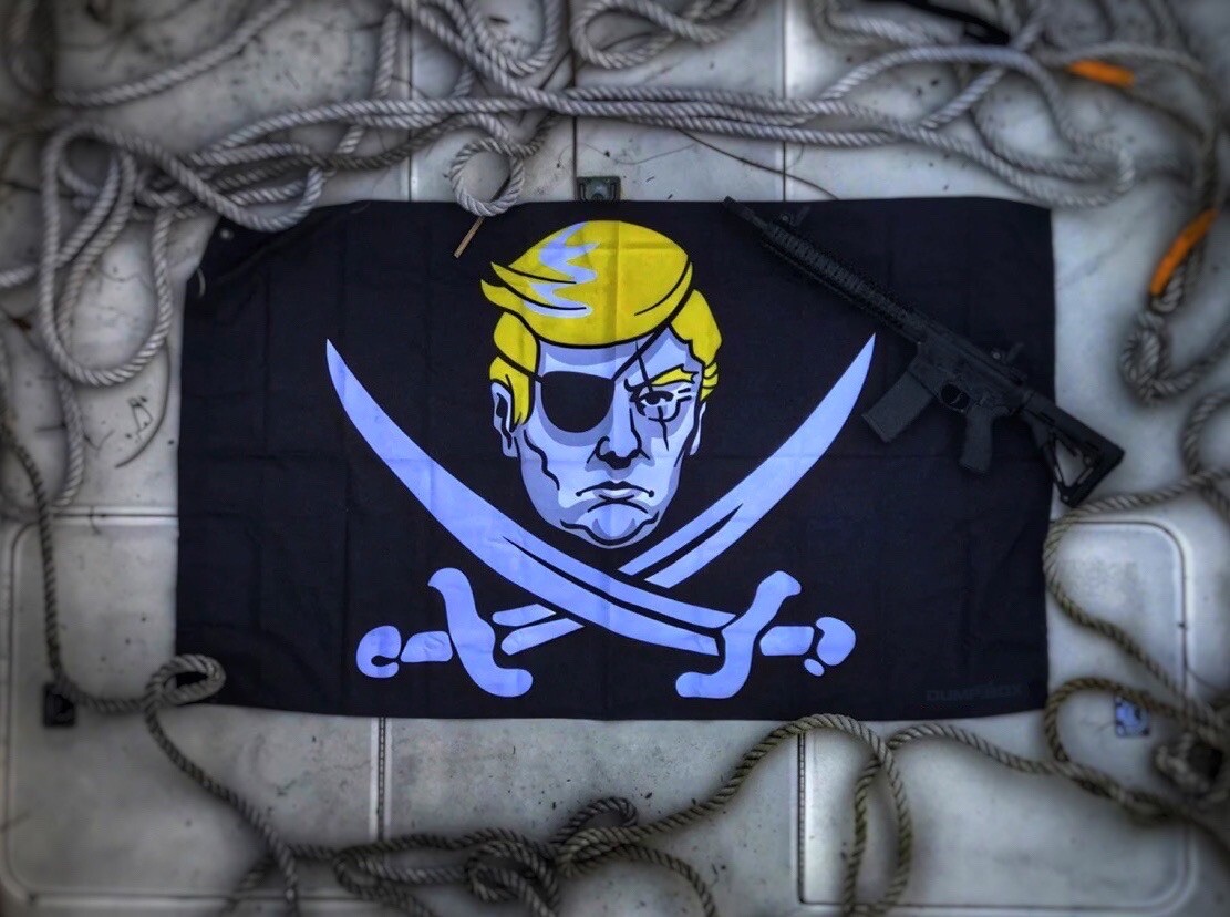 President Donald Trump ‘Calico Trump’ MAGA Pirate Flag – 3’ x 5’