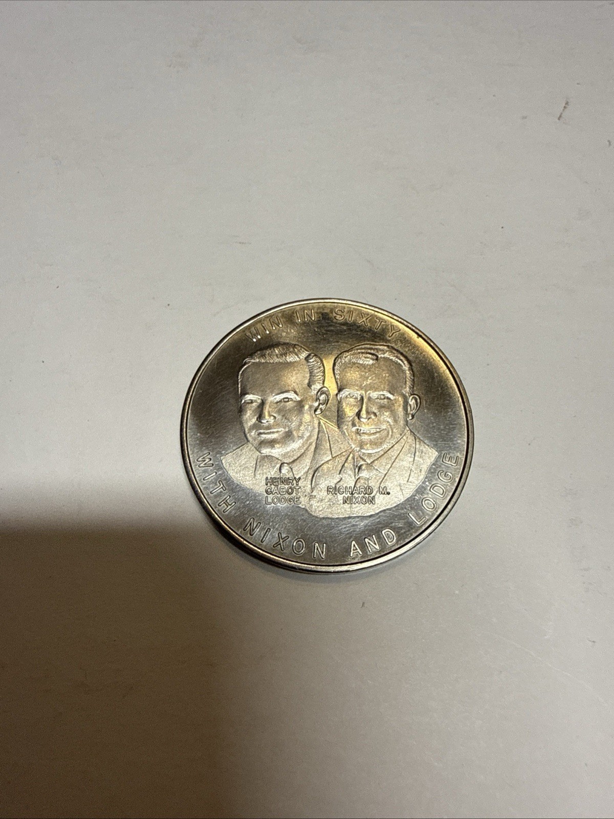 Nixon Lodge 1960 Campaign Token. Extremely Nice Condition SEE PICS