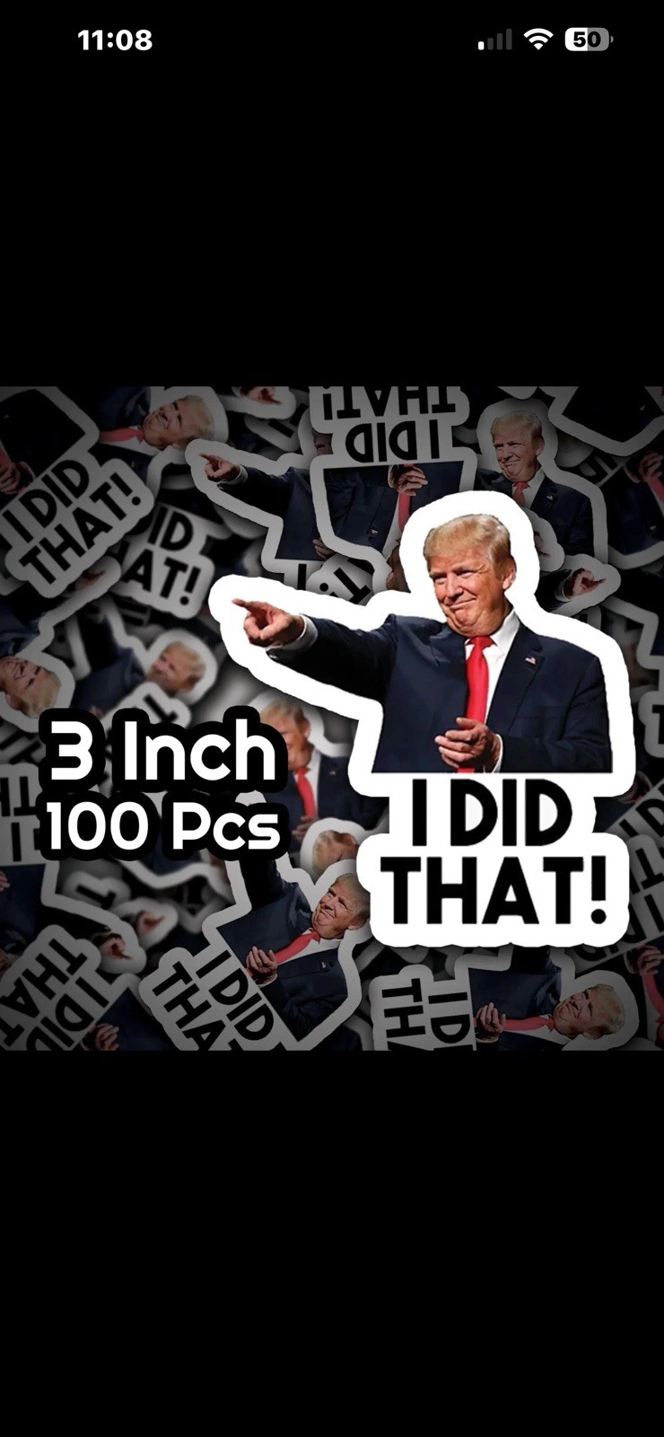 Donald Trump Funny I Did That Gas Pump Stickers, 2” Political Stickers 35 Pack