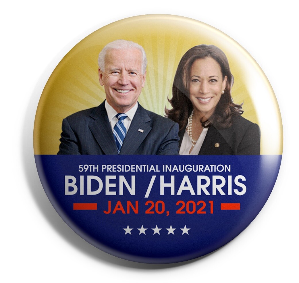 Joe Biden / Kamala Harris Inauguration Buttons set of 6 (INAUG-ALL)