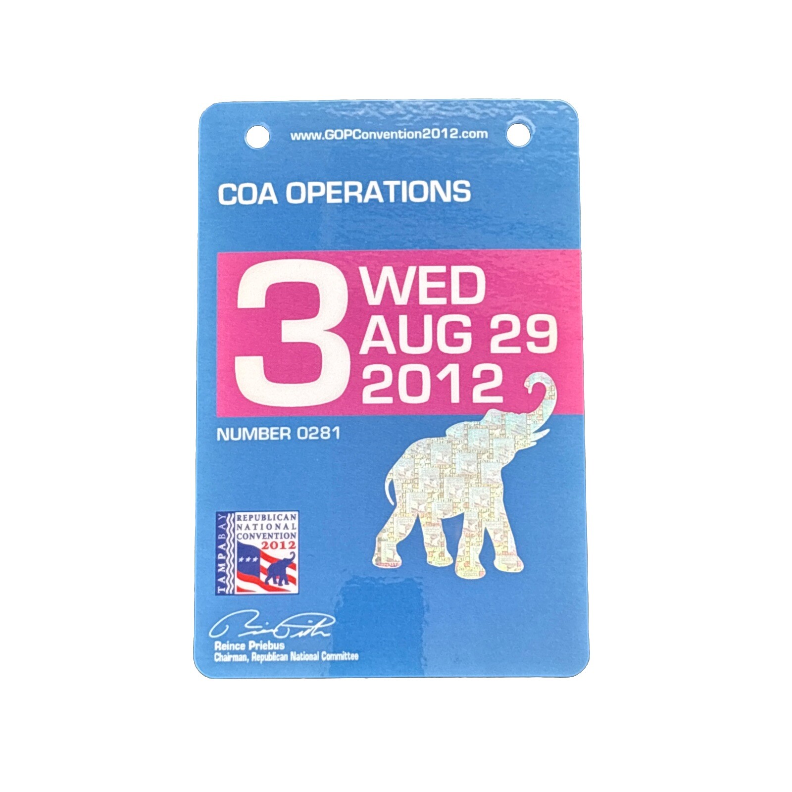 18 Different 2012 Republican National Convention Official Credentials Passes