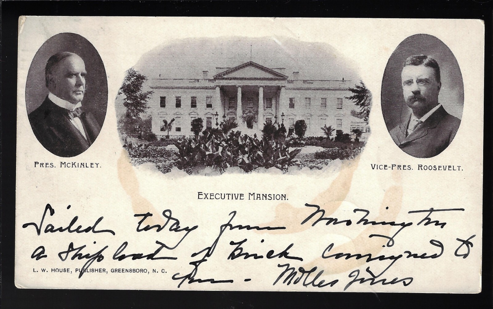 8-Presidential Winner Jugate Postcards 1900 McKinley to 1932 Franklin Roosevelt