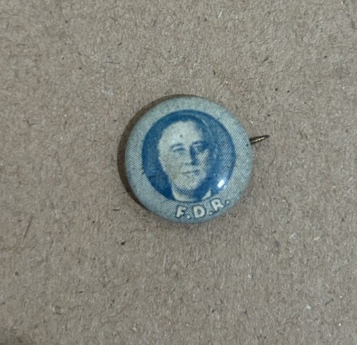 Franklin Delano Roosevelt 1932 Scarce Small Picture Political Button President!!