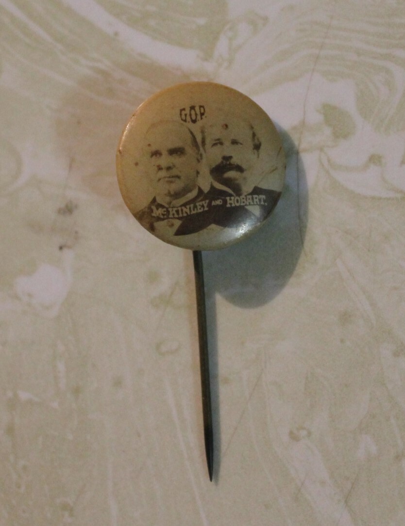 1896 GOP STICK PIN FOR MCKINLEY & HOBART