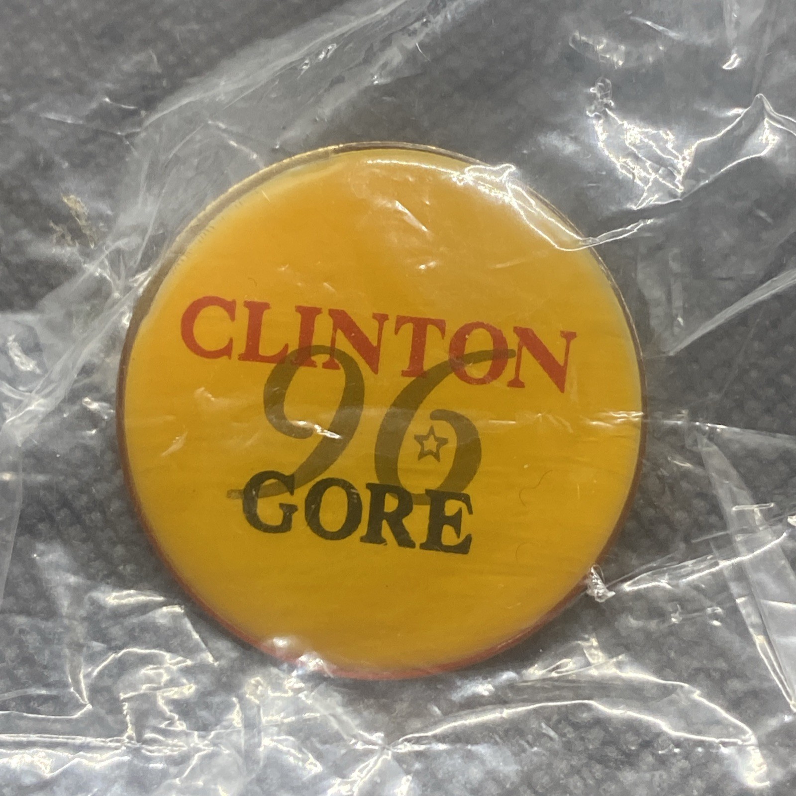 Vintage 1996 Bill Clinton/Al Gore Presidential Pin/Button, 1.25”, Union Made USA