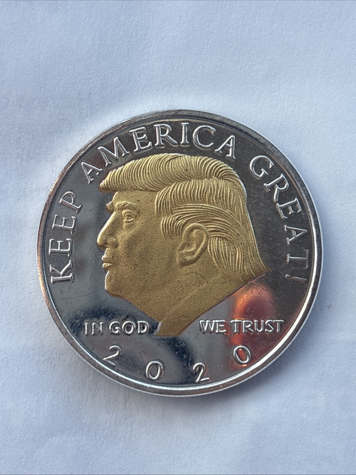 DONALD TRUMP 2020 SILVER GOLD PLATED RARE COIN 45th PRESIDENT KEEP AMERICA GREAT