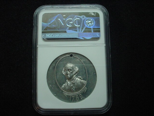 1888 Harrison & Morton Presidential Campaign Medal, NGC Grade MS 62
