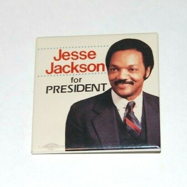 ’88 JESSE JACKSON presidential campaign pin pinback button political George Bush