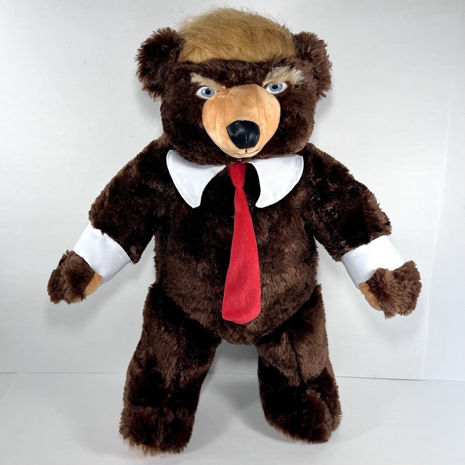 Donald Trump Trumpy Bear Deluxe Plush 22” W/Pack Away American Flag