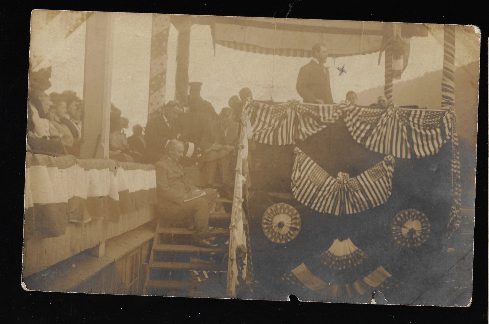 1907+ Charles Hughes NY Gov RP Postcard at Dublin ? Fair Prez Hopeful & Nominee