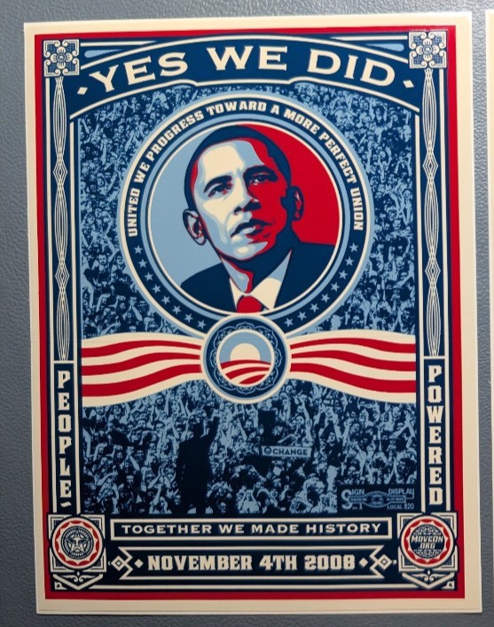 1 Barack Obama 2008 Campaign “Yes We Did” 6″ x 4.5″ Sticker November 4, 2008