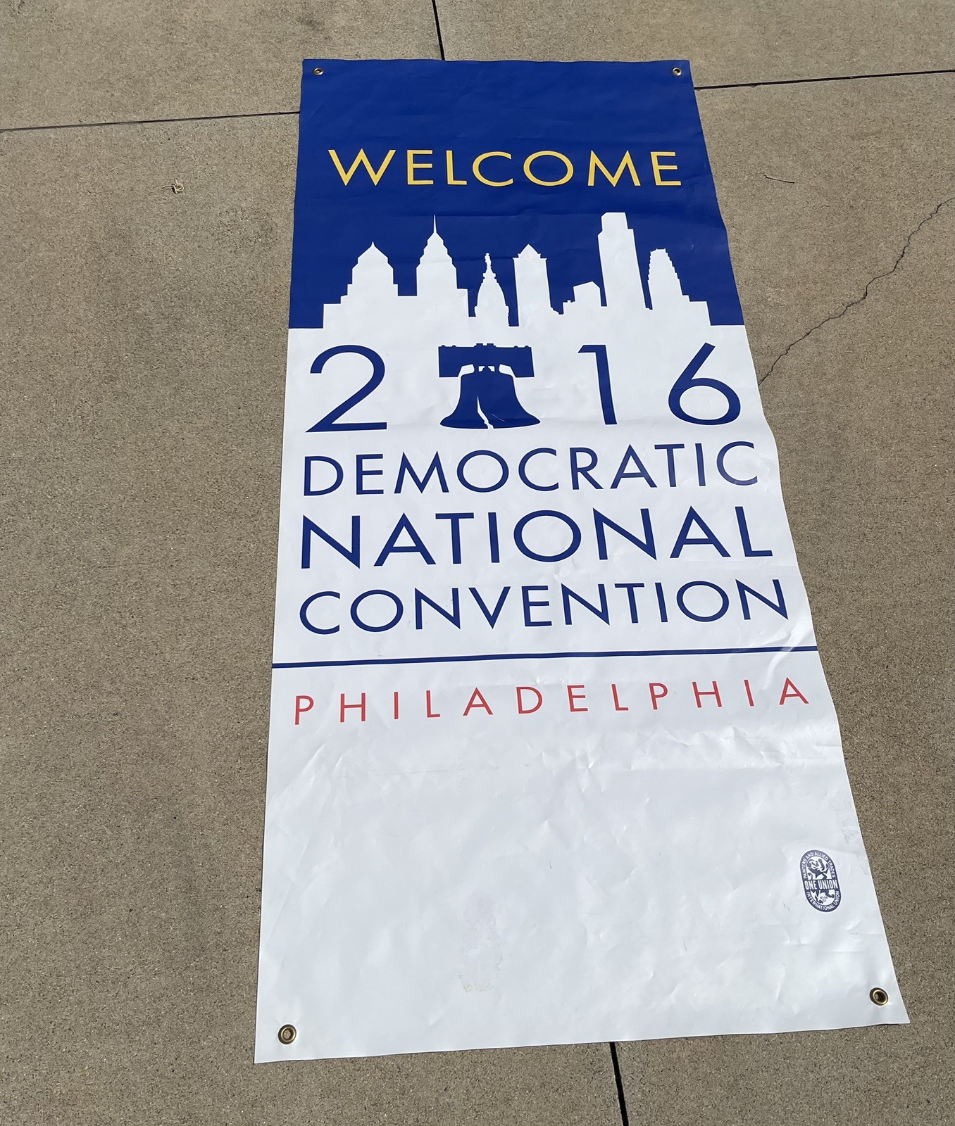 BIG Welcome Banner 2016 Democratic National Convention Hillary Clinton Candidacy