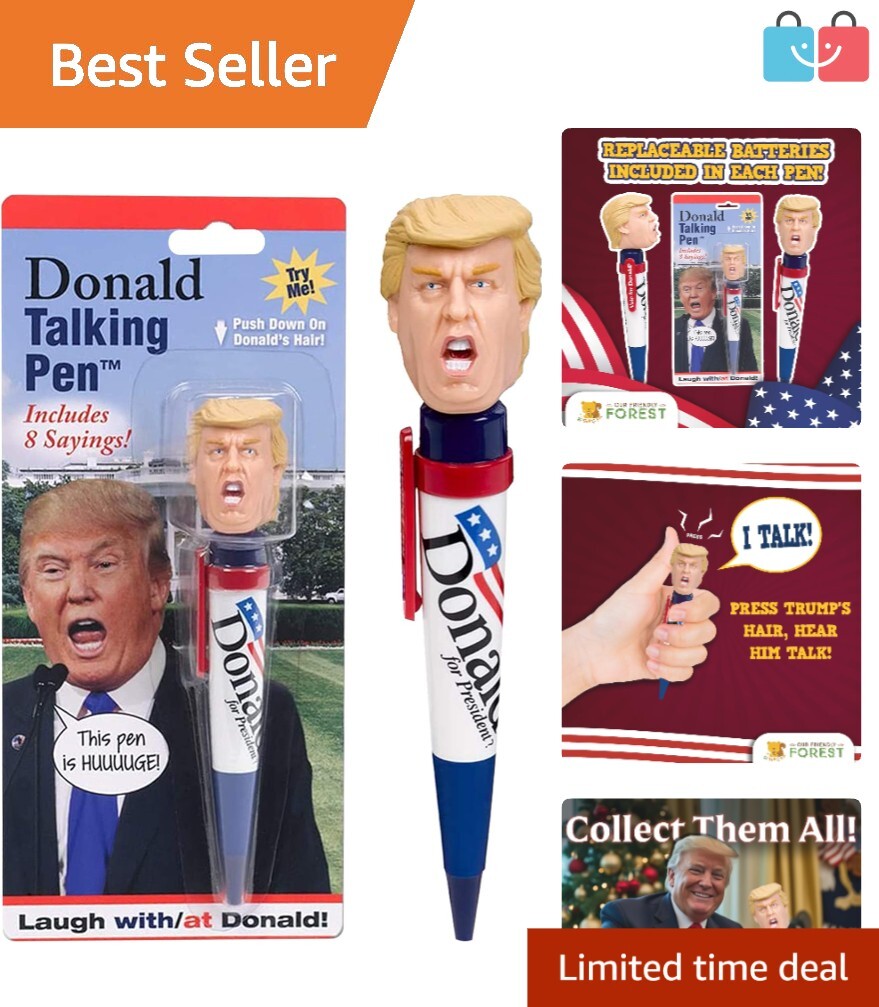 Humorous Donald Trump Talking Pen – 8 Iconic Sayings for the Perfect Gag Gift