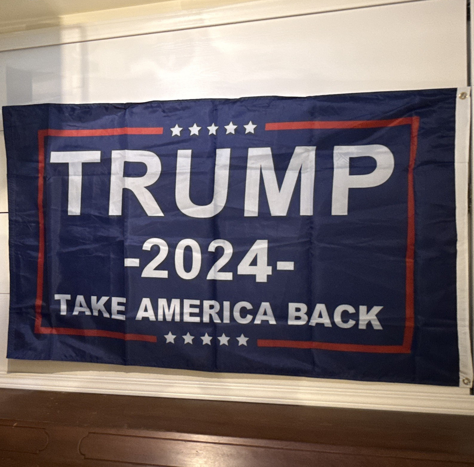 MAGA Donald Trump 2024 Take America Back Flag Blue Political Banner USA