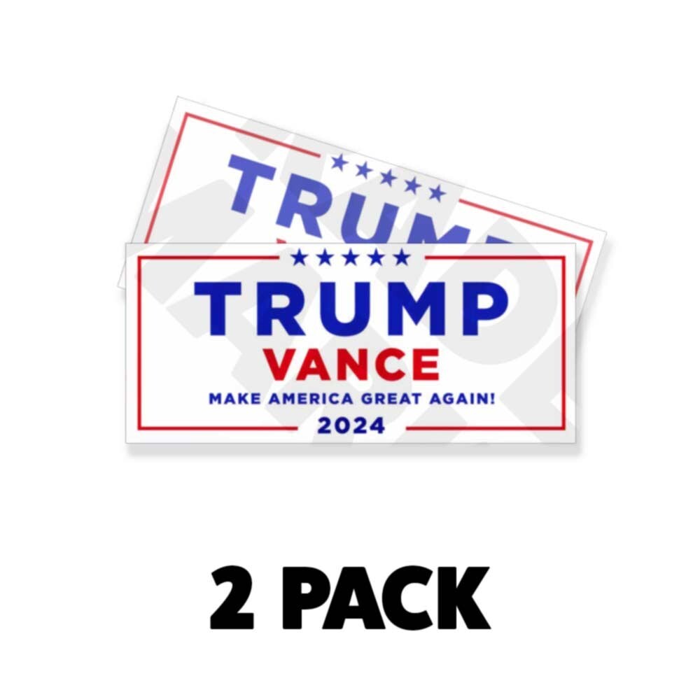 TRUMP VANCE 2024 Bumper Sticker | Vinyl | Water-resistant | 9-inch wide