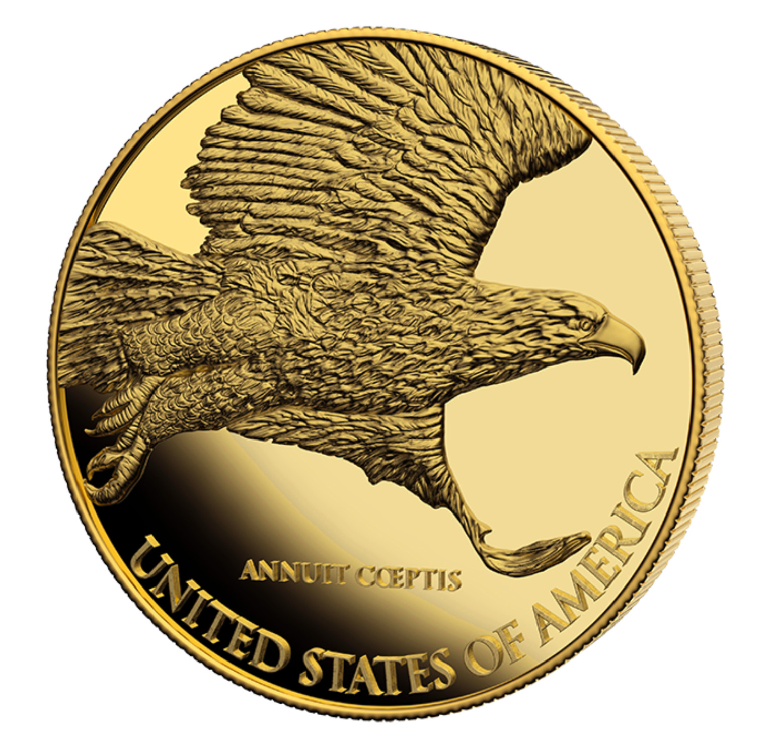 2023 Patriot Trump Gold Commemorative Coin, Uncirculated Reverse American Eagle