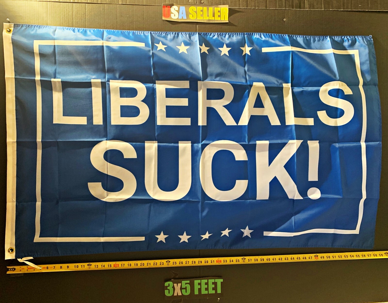 Liberals Suck Flag FREE FIRST CLASS SHIP! Blue Desantis Trump MAGA USA Sign 3×5′