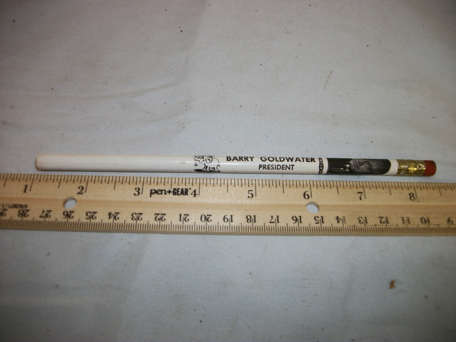 Original vintage Barry Goldwater 1964 presidential campaign pencil with image.