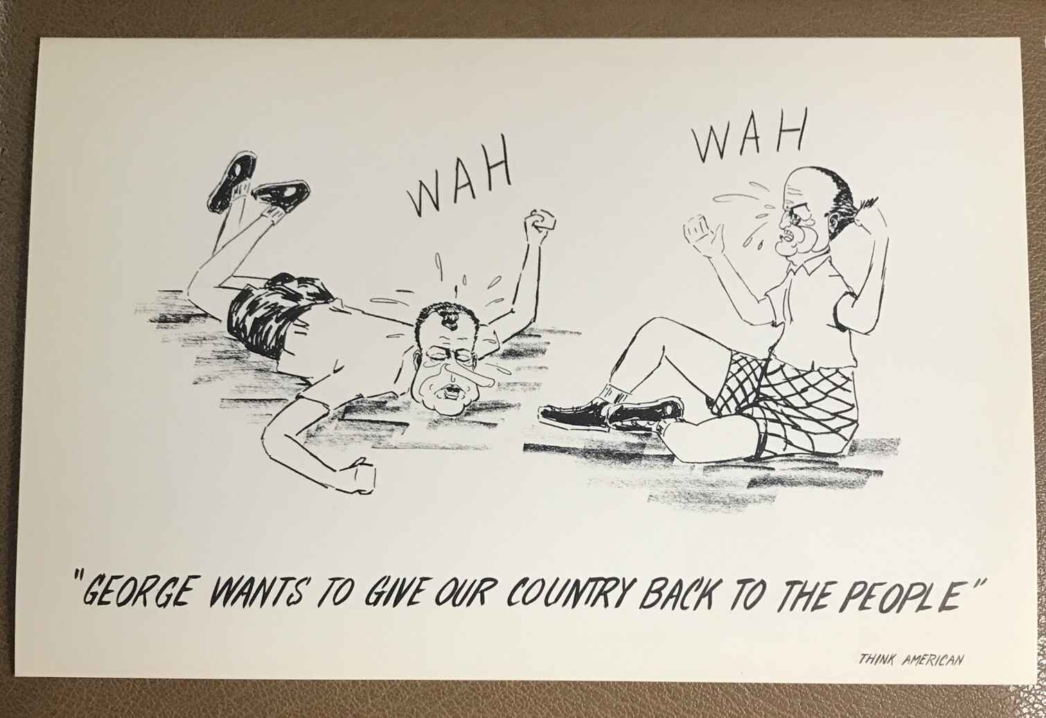 Vintage George Wallace Presidential Campaign Postcard Nixon / Humphry unusual