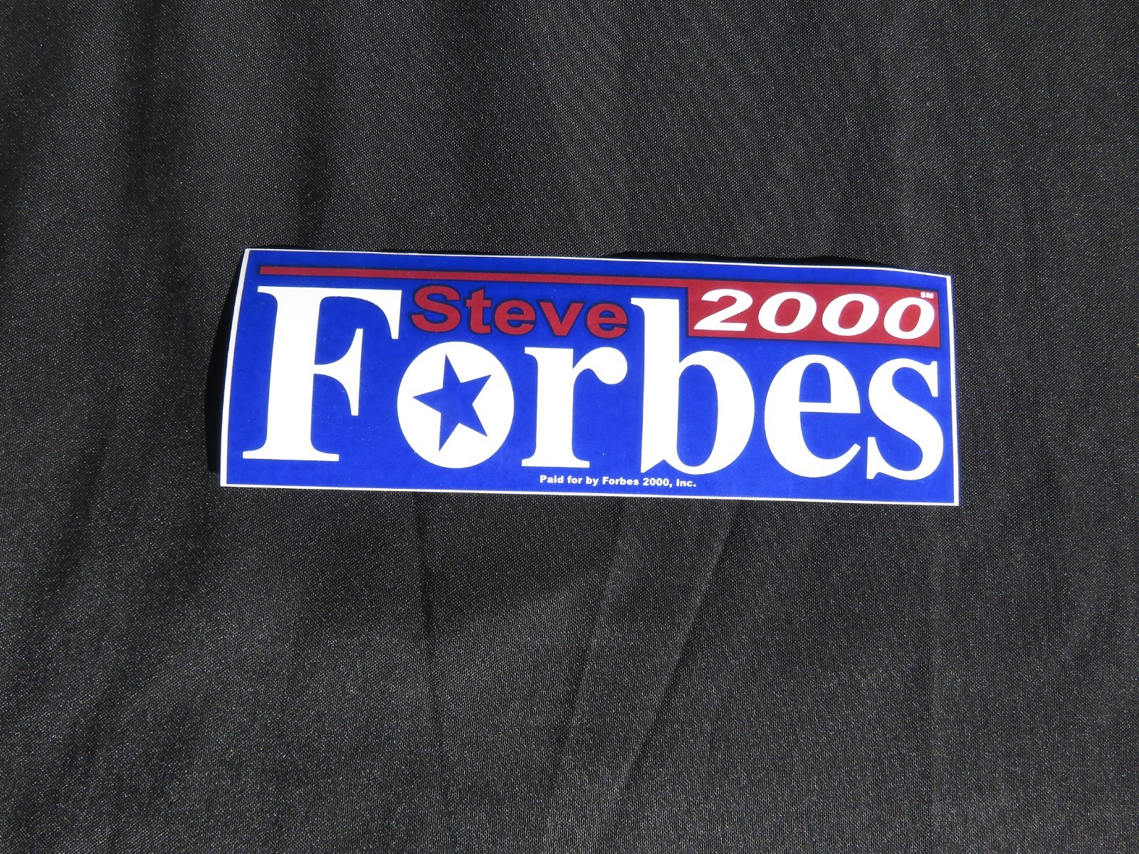 STEVE FORBES FOR PRESIDENT BUMPER STICKER 1996 Republican Primary Race 9″x3″