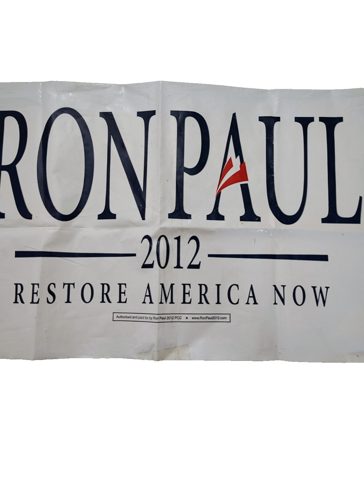 VTG 2010s Ron Paul Yard Sign Restore America Now Presidential Campaign Political