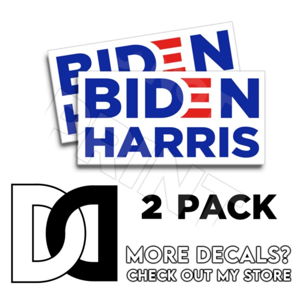 BIDEN HARRIS CAMPAIGN BUMPER STICKER DEMOCRAT 8X4 2 PACK
