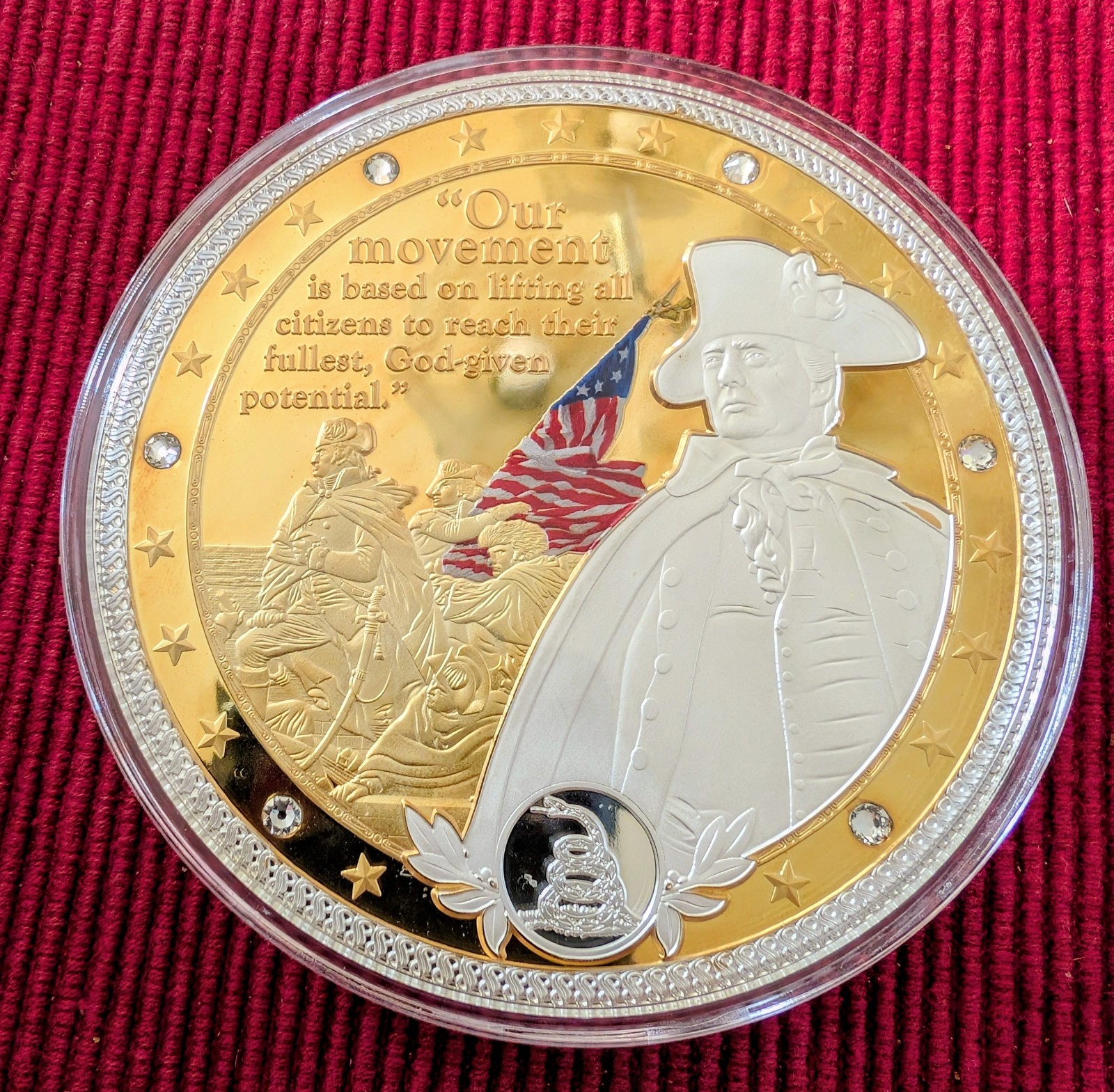 10 Gold/Silver Plated Donald Trump Coins in Protective Holders. MAGA.