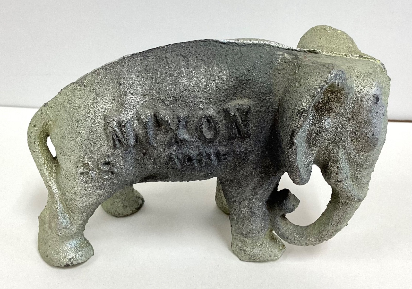 Vintage 1968 Richard Nixon Cast Iron Political Campaign Elephant Bank
