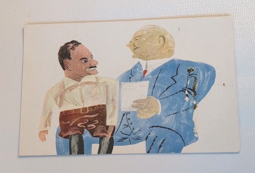 1944 Thomas Dewey Political Satire Postcard CIO-PAC Labor Union FDR Election Pro