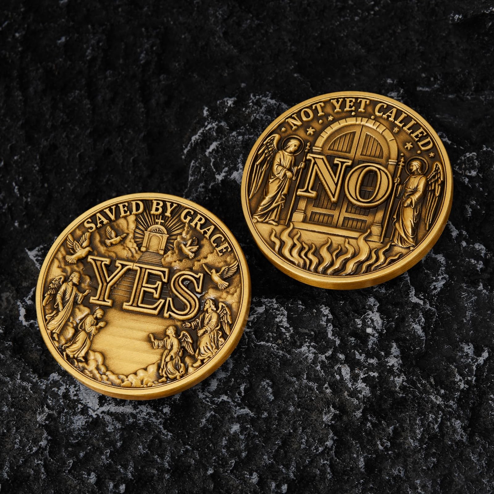 Angel’s Gate Decision Coin – Dual-Sided YES/NO Flip Coin (Single Coin)