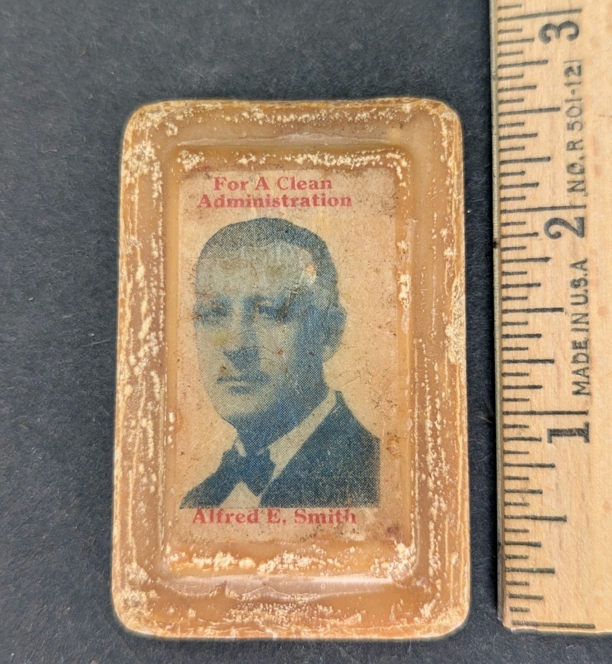 Alfred E Smith 1928 Presidential Campaign Pictorial Soap Co NY Bar Vtg