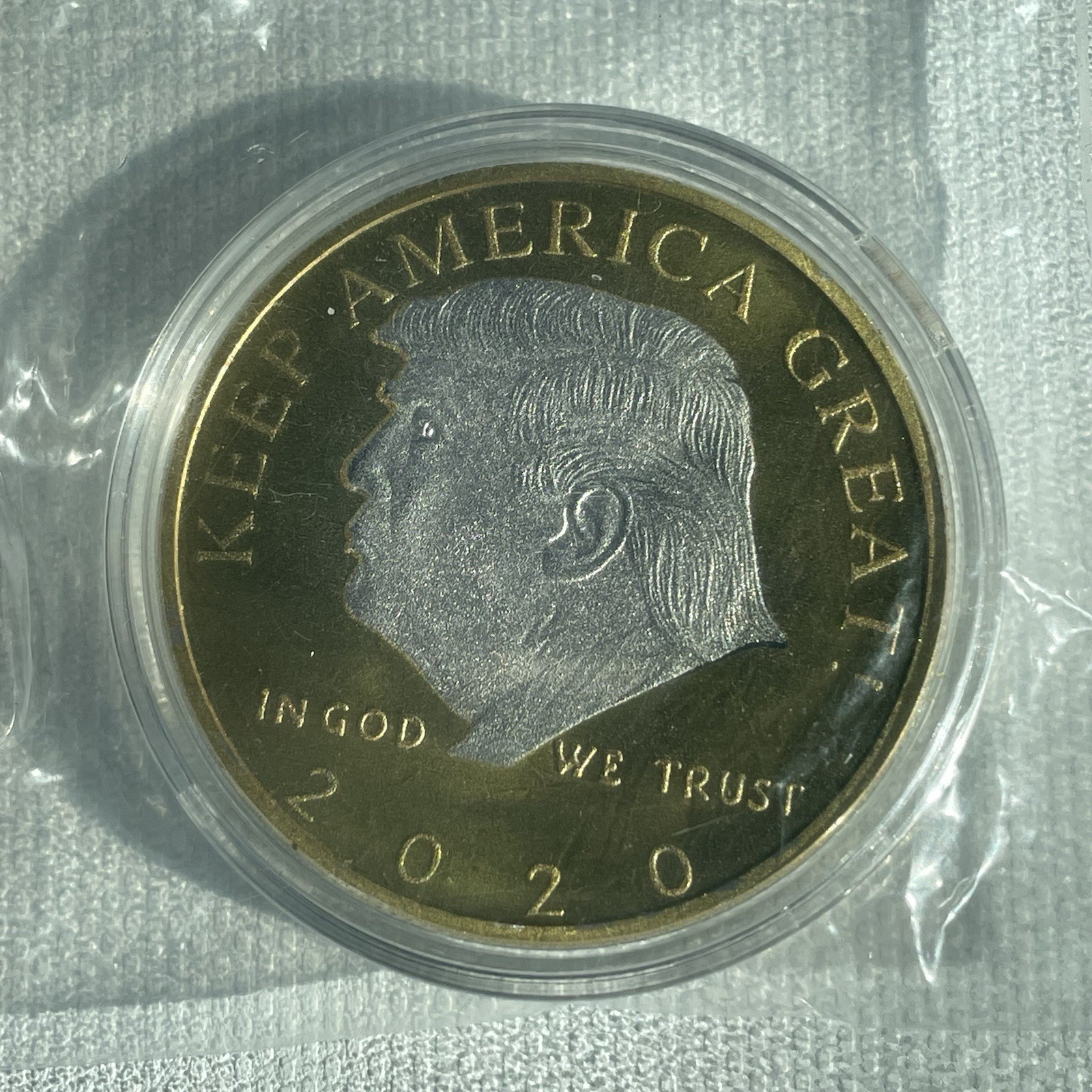 2020 US President Donald Trump Campaign Gold & Silver Plated Commemorative Coin