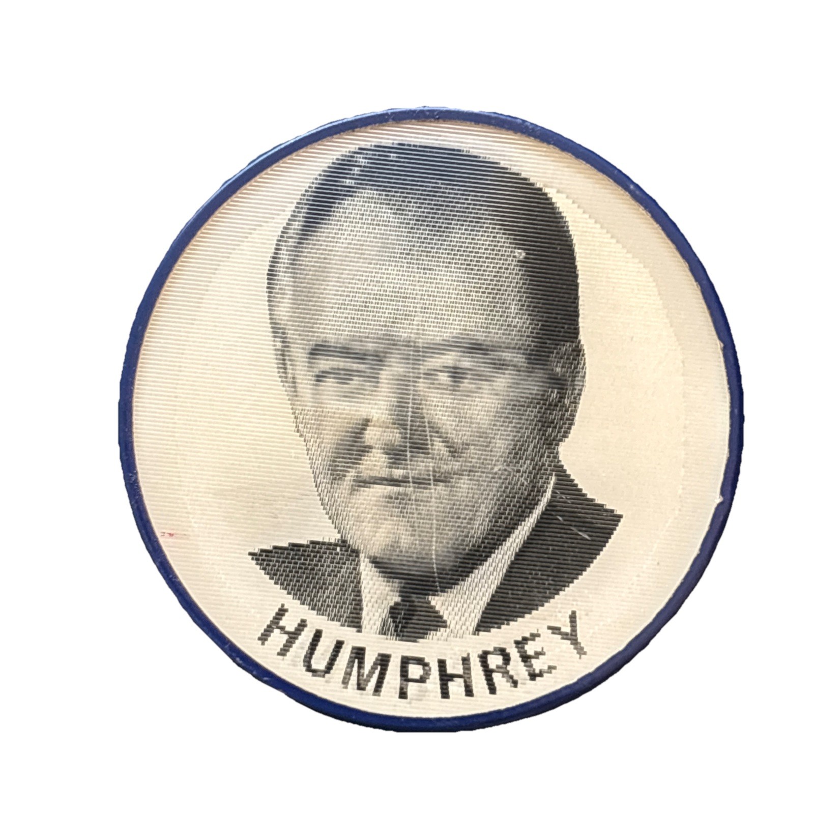 1968 Hubert Humphrey & Ed Muskie 2.5 inch Presidential Campaign flasher button