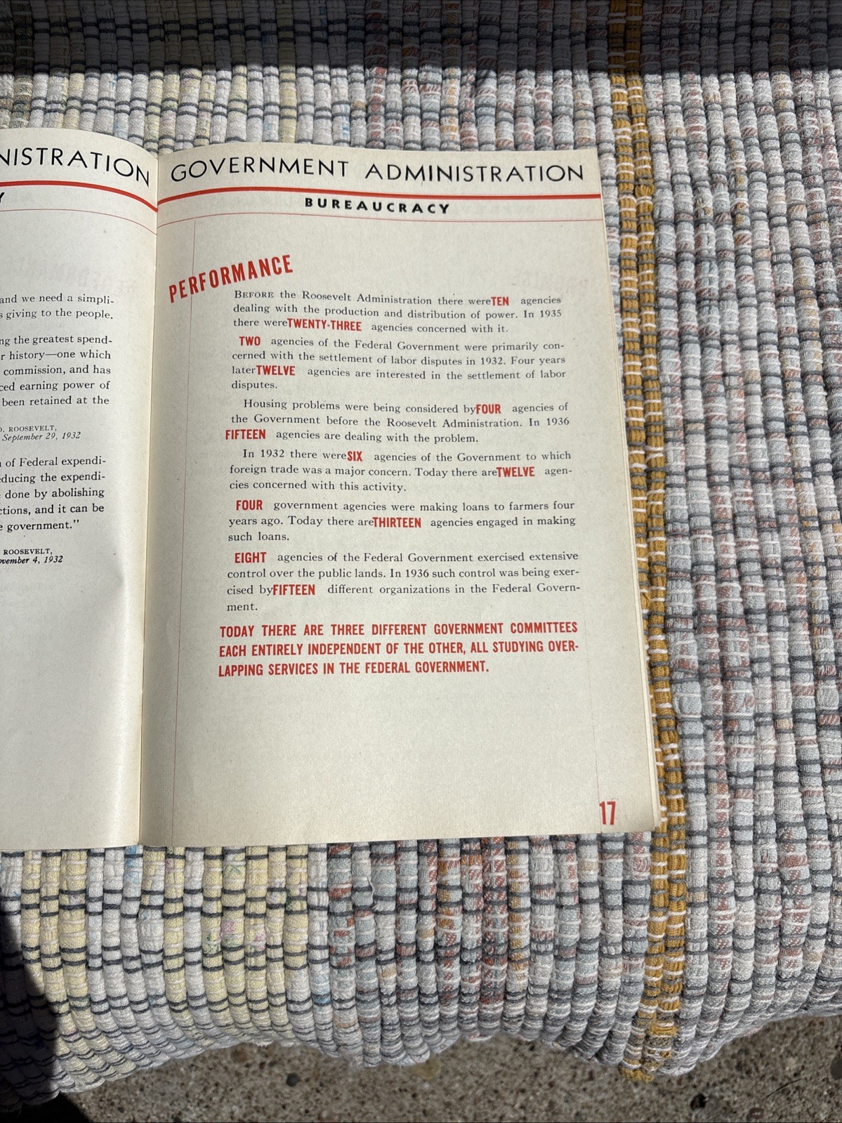 1936 FRANKLIN D ROOSEVELT Administration Promise & Performance RNC 64 Pages B8