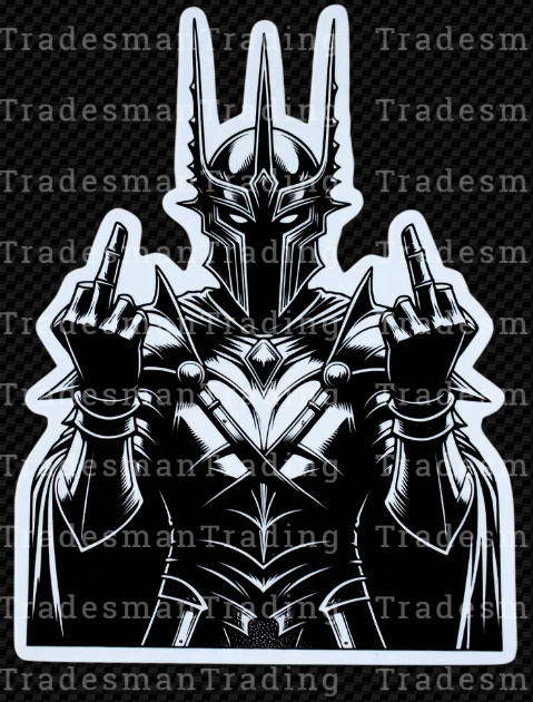 Suaron Flipping the Bird – LOTR: Lord of the Rings – 3″ Decal/Sticker
