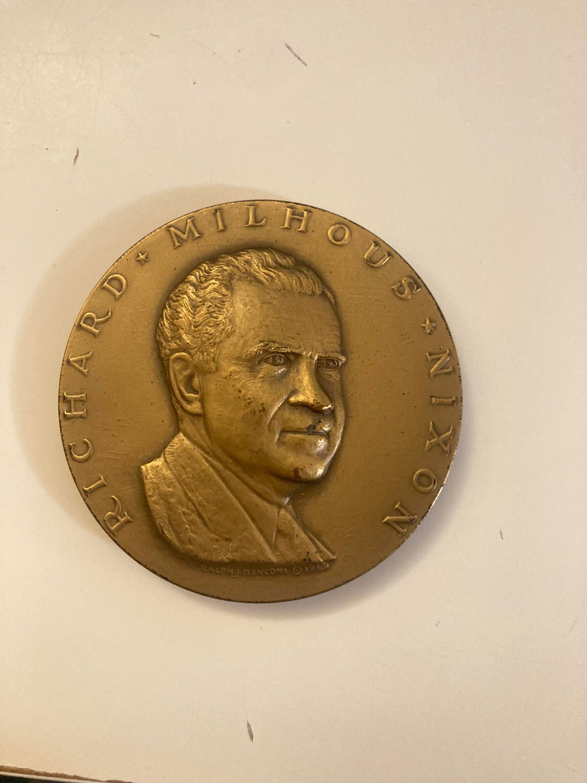 Richard Nixon 1969 Inaugural Medal Token Coin President HUGE 2.75″